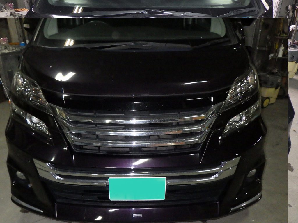 ヴェルファイア　ヘッドライトコート　黄ばみ除去の写真